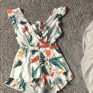 Multi colored romper, with the back out